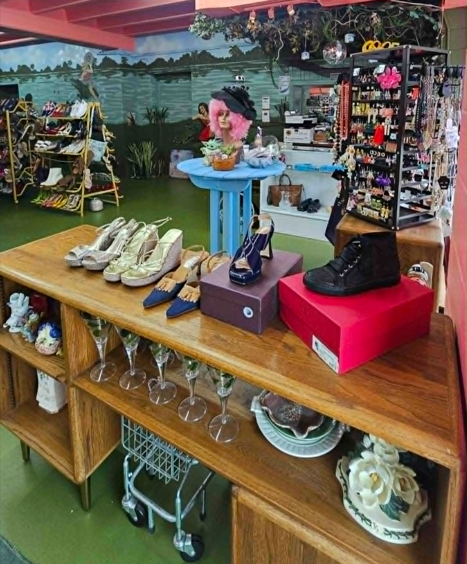 Shoes and accessories display