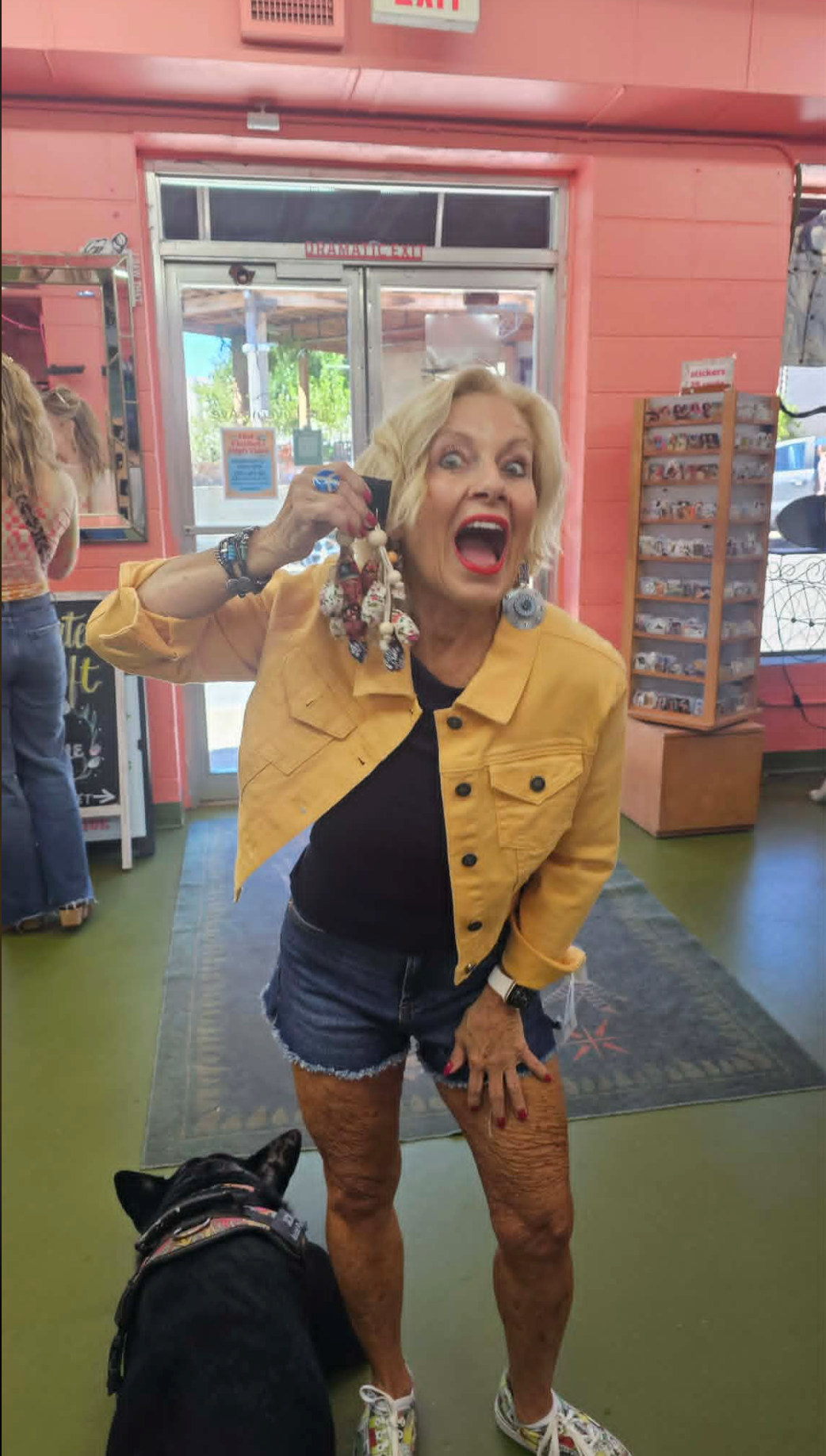Customer having fun at Shop The Closet